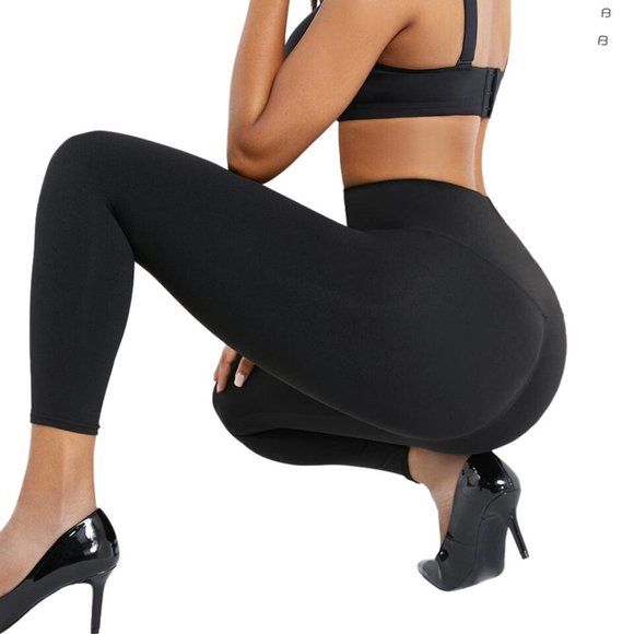 Black Classic Waist Training Leggings - Picture 7 of 8